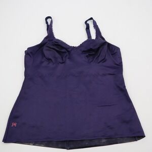 Ruby Ribbon Shapewear Camisole Women Size 40 Purple Lace Trim Adjustable Straps